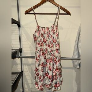 Angie Red and Cream Floral Dress